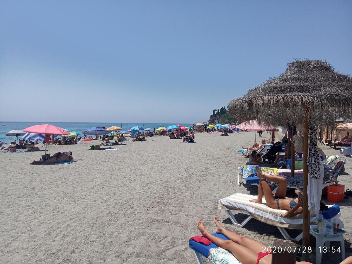 Appartement Nerja 1ª Linea De Playa De Burriana , Terraza Grande Al Mar Extérieur photo